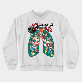 Respiratory Therapist Funny Decorated Lungs Xmas Crewneck Sweatshirt